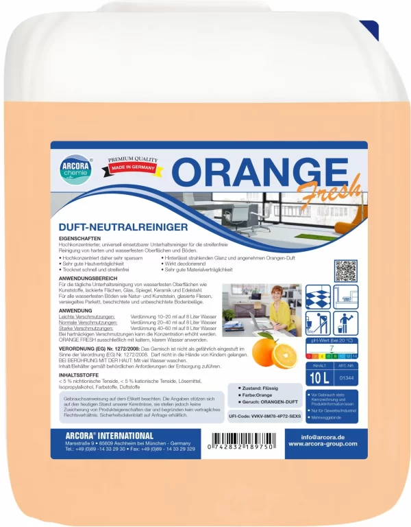 ARCORA Duft-Neutralreiniger ORANGE FRESH, 1L 4